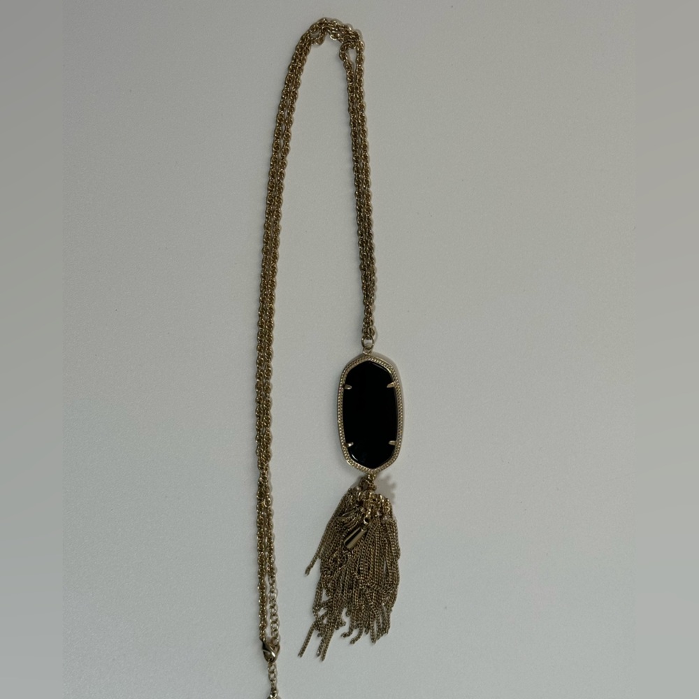 Kendra Scott Gold Black Rayne Necklace